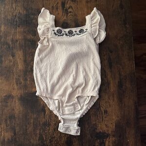 Carter’s Cream Ruffled Kids One Piece